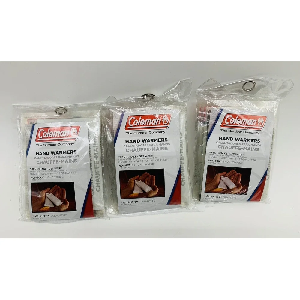 Lot of 3‎ Coleman Hand Warmers 4 Packs (8 Total) - Buy More And Save More New